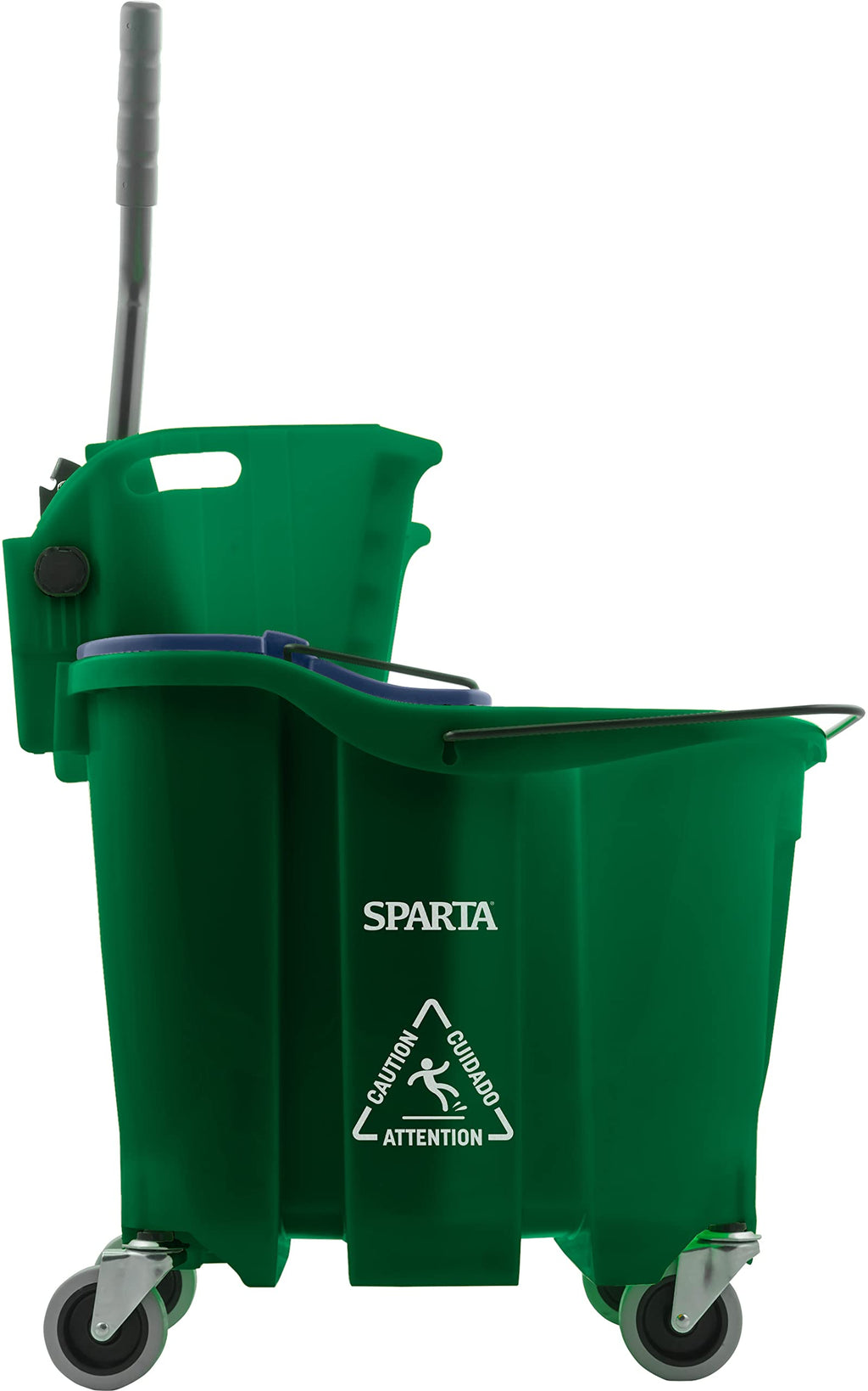 SPARTA 35 Qt Mop Bucket System with Wringer and Insert, Green