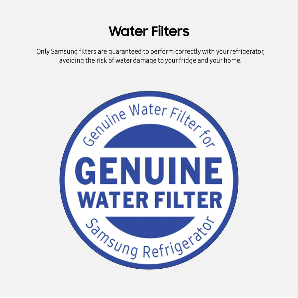 Samsung HAF-QIN-2P/EXP Genuine Refrigerator Water Filter, Reduces 99% of Harmful Contaminants for Clean, Clear Drinking Water, 6-Month Life, Easy Install, Pack of 2