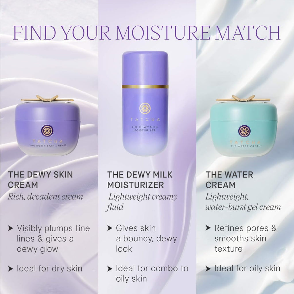 TATCHA The Water Cream | Cream Moisturizer for Face, Optimal Hydration For Pure Poreless Skin | Travel Size | 15 ml