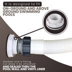 TonGass (2-Pack) 1 1/2" Above Ground Pool Inlet Return Fitting with Locknut Gasket Famale Inlet Pipe (FIP) Thread Exact Replacement for Hayward SP1023 Swimming Pool Replacement Inlets Return Fitting