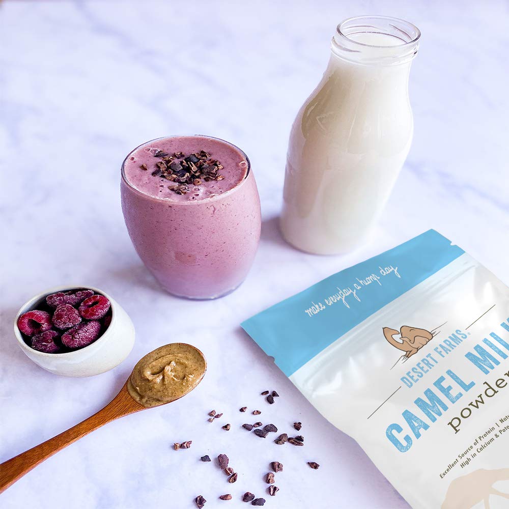 Desert Farms Organic Whole Camel Milk Powder Certified PALEO and KETO Allergen Free Non-GMO Easy to Mix Powder Milk - Excellent Replacement For Goat and Soy Milk - Packaged In The USA (200 Grams)