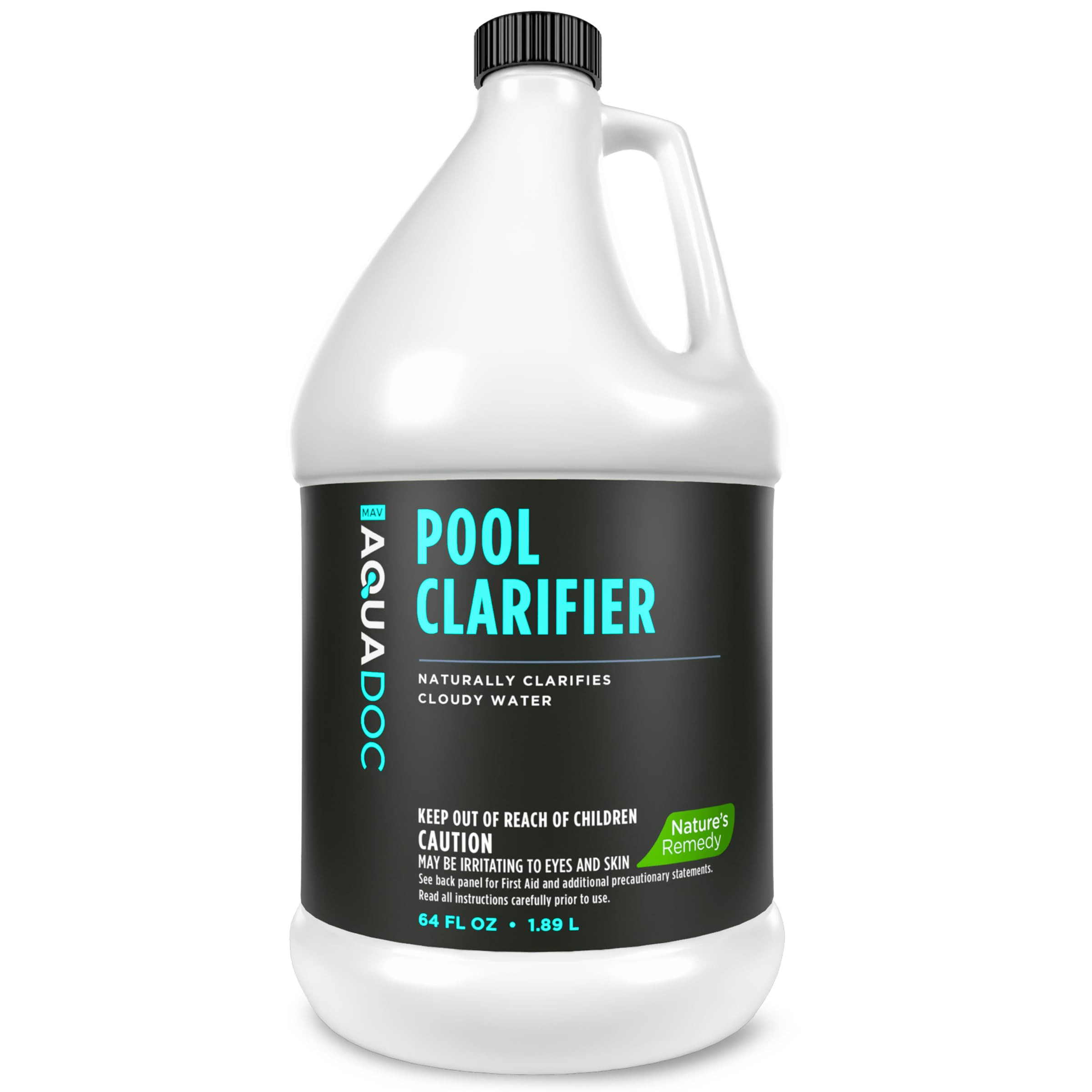 AquaDoc Natural Pool Water Clarifier - 64oz - Helps Clear Cloudy Pool Water for Inground & Above Ground Pools