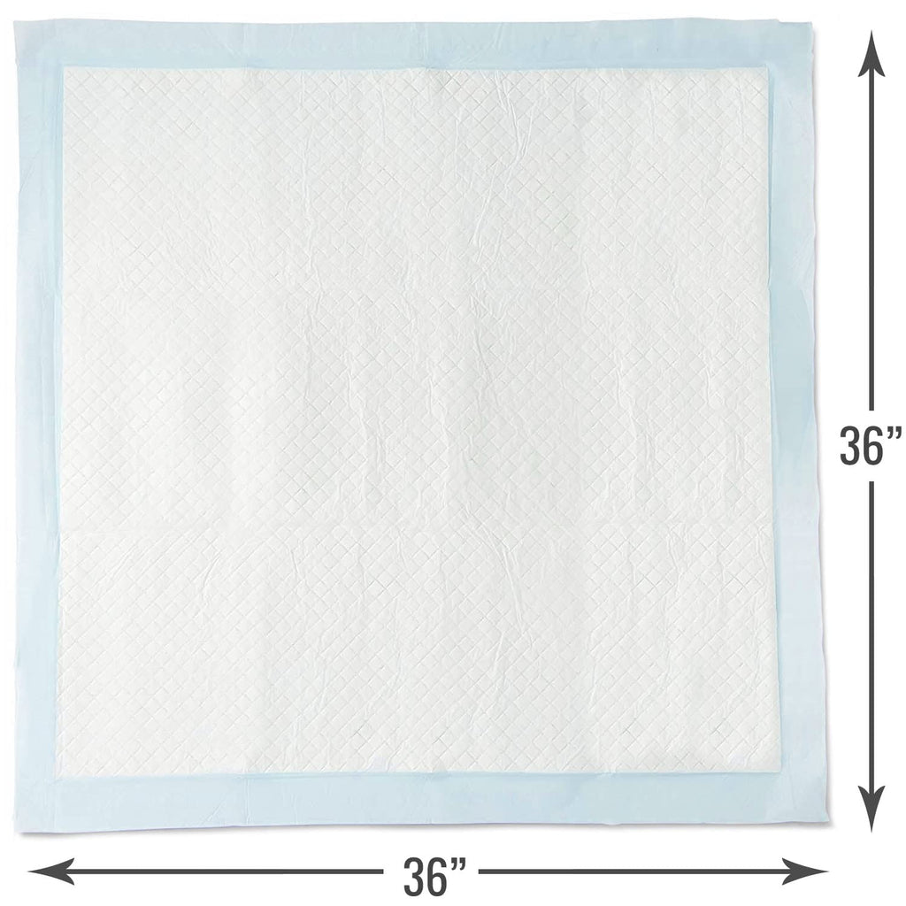 DMI Extra Large 36" x 36", 50 Count, Ultra Protective Incontinence Bed Pads for Women and Men, Elderly, Kids Bed Wetting, Absorbent Chucks, Furniture Protection, FSA/HSA