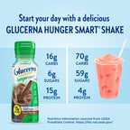 Glucerna Hunger Smart Diabetes Care Shake, Classic Chocolate, Diabetic Meal Replacement to Support Blood Sugar Management, 15g Protein, 180 Calories, Ready to Drink, 10 Fl Oz, 24 Pack