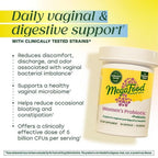 MegaFood Womens Probiotic + Prebiotic - Gluten-Free Prebiotics and Probiotics for Women, Supports Digestive Health & Regularity, Vaginal Probiotics for Healthy pH Levels, Vegetarian - 30 Capsules