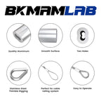 BKMAMLAB Wire Rope,Equipped with Crimping Pliers,1/16 Wire Rope, Aircraft Cable,304 Stainless Steel Cable,7x7 Strand Core 492FT,368lbs Breaking Strength