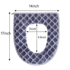 WDSHCR Toilet Seat Cushion - Soft, Thicker, Warmer Washable Covers with Zipper - Home Reusable (Gray)