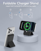 podoru for MagSafe Power Bank 10000 mAh, Foldable Magnetic Portable Charger