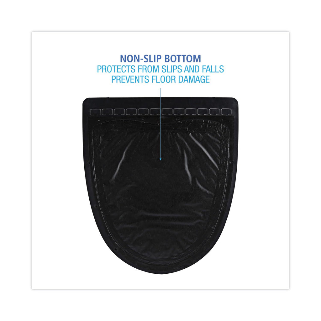 Boardwalk BWK UMBB P000I006M0021430L1 Urinal Mat 2.0, Rubber, 17-1/2" Width, 20" Length, Black (Pack of 6)