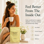 butr Grass-Fed Bovine Colostrum Powder | 4g Colostrum Per Serving | Immunoglobulins | First Day Milking | Gut Health, Immune Support, Recovery & Daily Wellness | Unflavored | 30 Servings