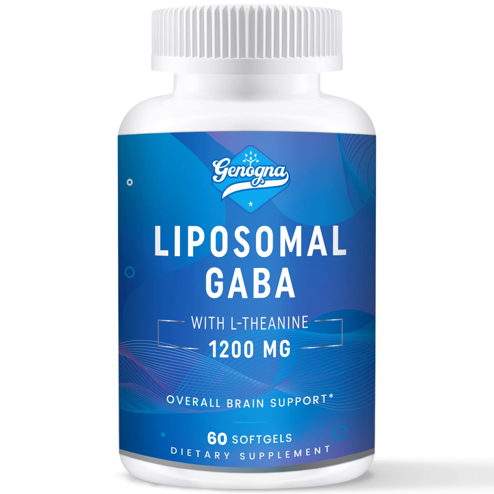 Genogna Liposomal GABA with L-Theanine 1200mg Supplements 1 Pack for Adults