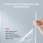CALPALMY 12 x 12 x 1/4 inch Clear Cast Acrylic Plexiglass Sheet, 2-Pack