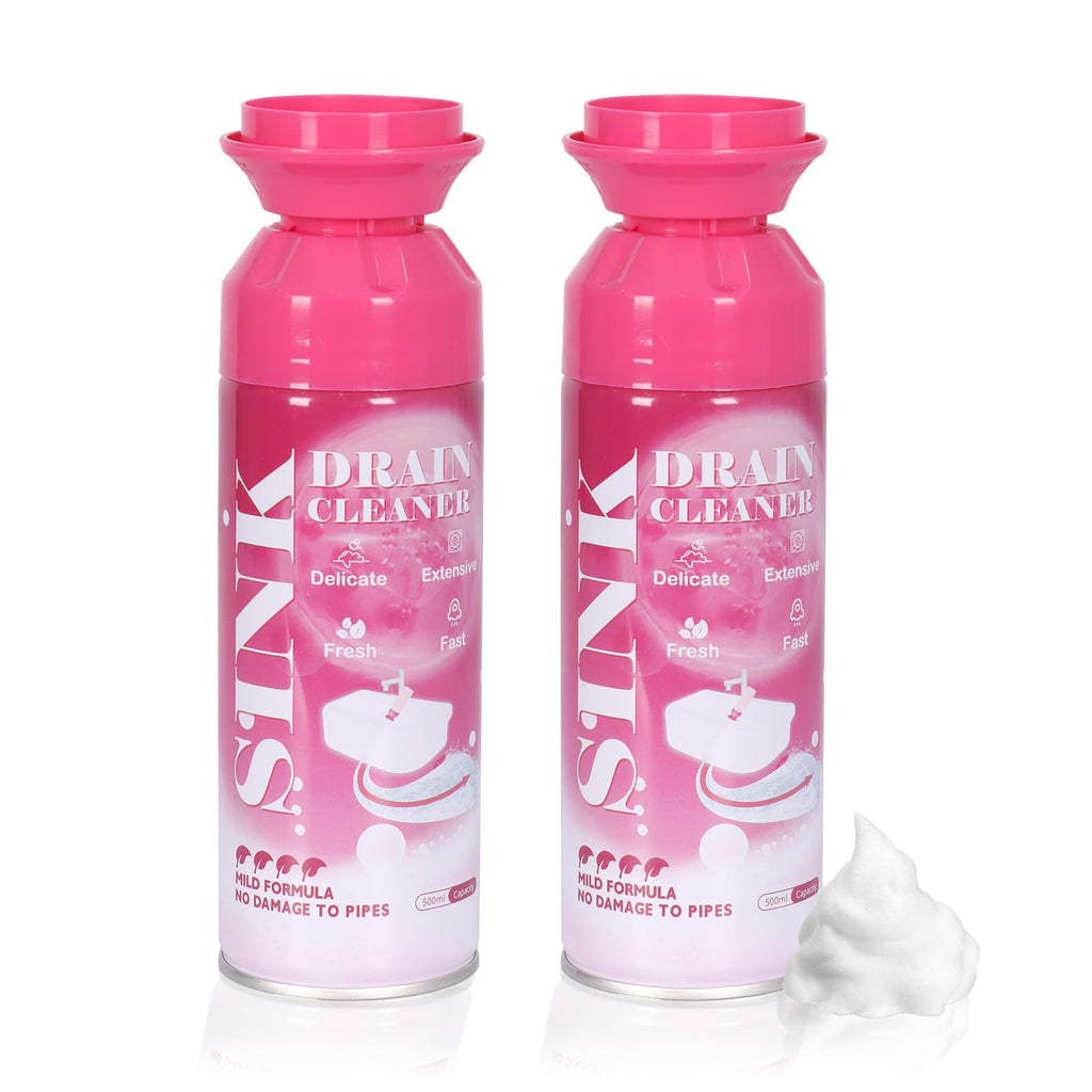 GARINOM Foaming Drain Cleaner, Sink Cleaner and Deodorizer, Drain Clog Remover for Kitchen Sinks,Bathroom Drains, Washbasin