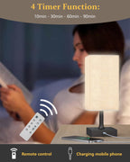 FARRIDE Light Therapy Lamp 10000 Lux Sun Lamp with 3 Color Temperatures, Adjustable Brightness, 4 Timer & Memory Function, Full Spectrum Light, Sunlight Lamp with Remote Control for Home, Happy Life