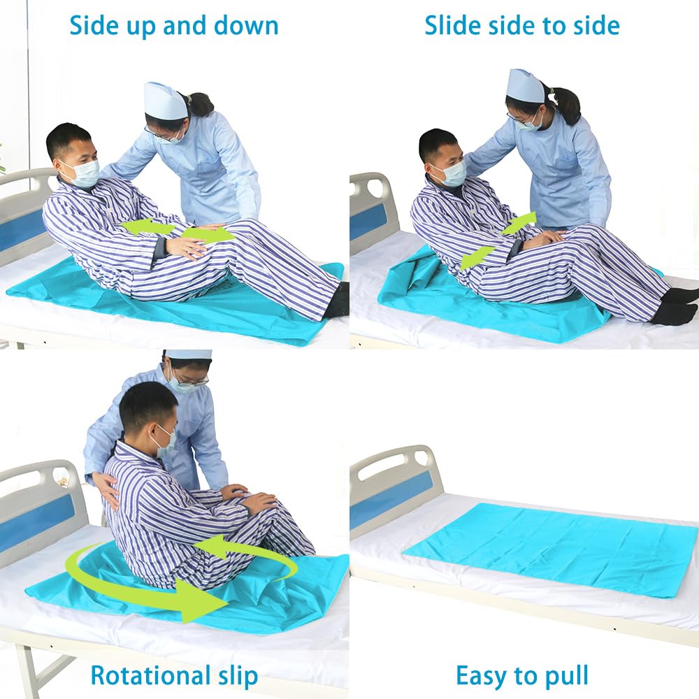 BUYHAO Tubular Slide Sheet for Patient Transfer，Washable & Reusable Draw Sheets, Sliding Board Suitable for Cars, Vehicles, Wheelchairs, Hospitals, Bed Transfers, Nursing Home Care，53" x 30"