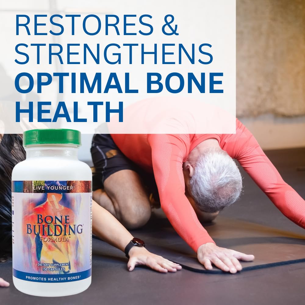 Youngevity Bone Building Formula™ - Calcium, Magnesium, D3, Biotin, Glucosamine HCl for Bone Health, and Density - Essential CoFactors: Trace Minerals, Boron, Horestail Herb, Rosehips (150 Caps)