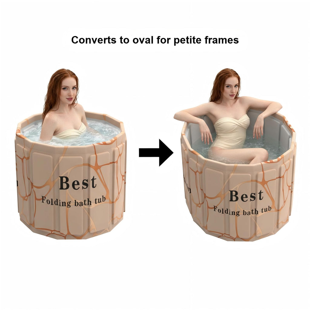 Portable Bathtub for Adult, Foldable Soaking Bathtub for Hot SPA&Ice Bath, Foldable Small Bathtub collapsible bathtub for Bathing, 6-layer Insulated portable tub,Space-Saving(Fantasy 31.5X26.6IN)