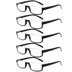 Kerecsen Half Frame Reading Glasses for Men & Women, Lightweight Comfort-Fit Design with Spring Hinges (5Black, 2.00)