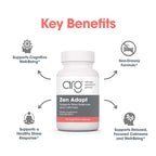 Allergy Research Group Zen Adapt - 200 mg L-Theanine, 125 mg Ashwagandha & 550 mg GABA - Supports Stress Response and Calmness - Vegetarian Capsules - Hypoallergenic Formula - 30 Servings - 60 Count