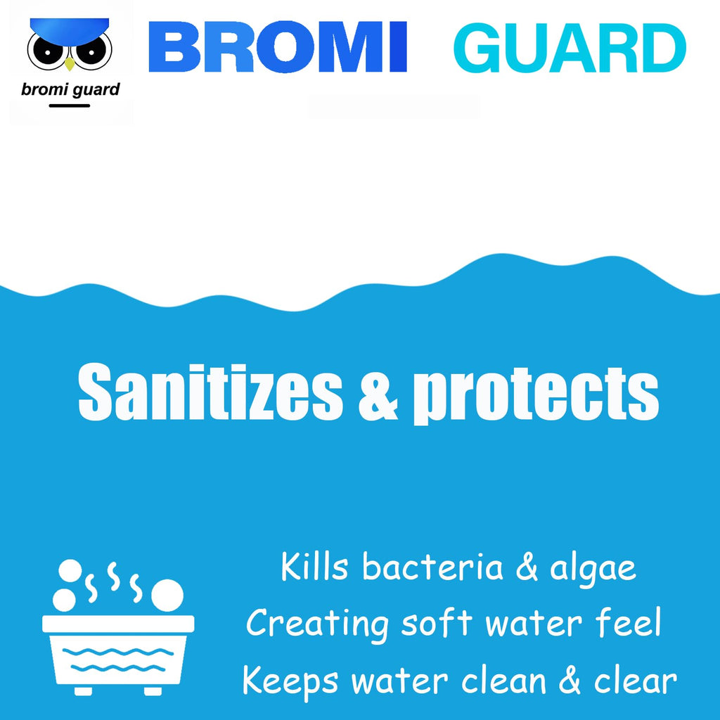 1 Inch 2.5Lbs Bromine Tablet Sanitizer for Spas, Hot Tubs, or Swimming Pools - Pre-Stabilized, Low Odor, Chlorine Alternative