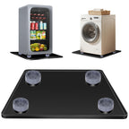 ToLanbbt Mini Fridge Silicone Mat with 4 Base Raisers - 20" x 20" x 0.6" Mini Fridge Drip Tray Under Refrigerator Mat Carpet Floor Protector Leak-Resistant Portable AC Pan for Washing Machine, Black