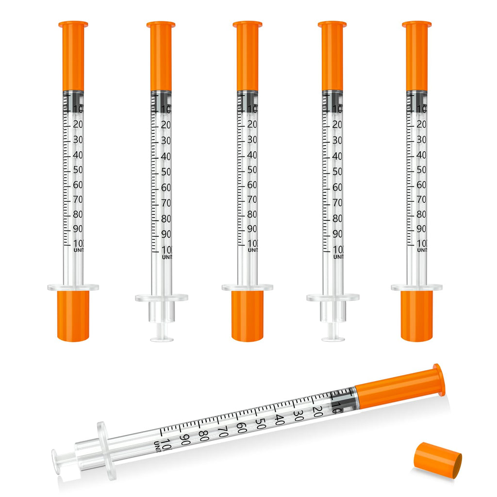 1ml/cc 30G 5/16" 8mm Scientific Lab Syringe, Pack of 100, Disposable Individual Package