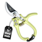 Modern Sprout Bypass Hand Pruners - Scissors - Gardening Tools - Chartreuse