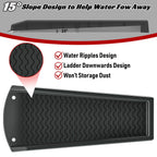 NAACOO Downspout Splash Block, 24" Rain Gutter Downspout Extensions/Extender with 2pc Fixing Nails, Drainage to Protect House Foundations(2 Piece|Black)