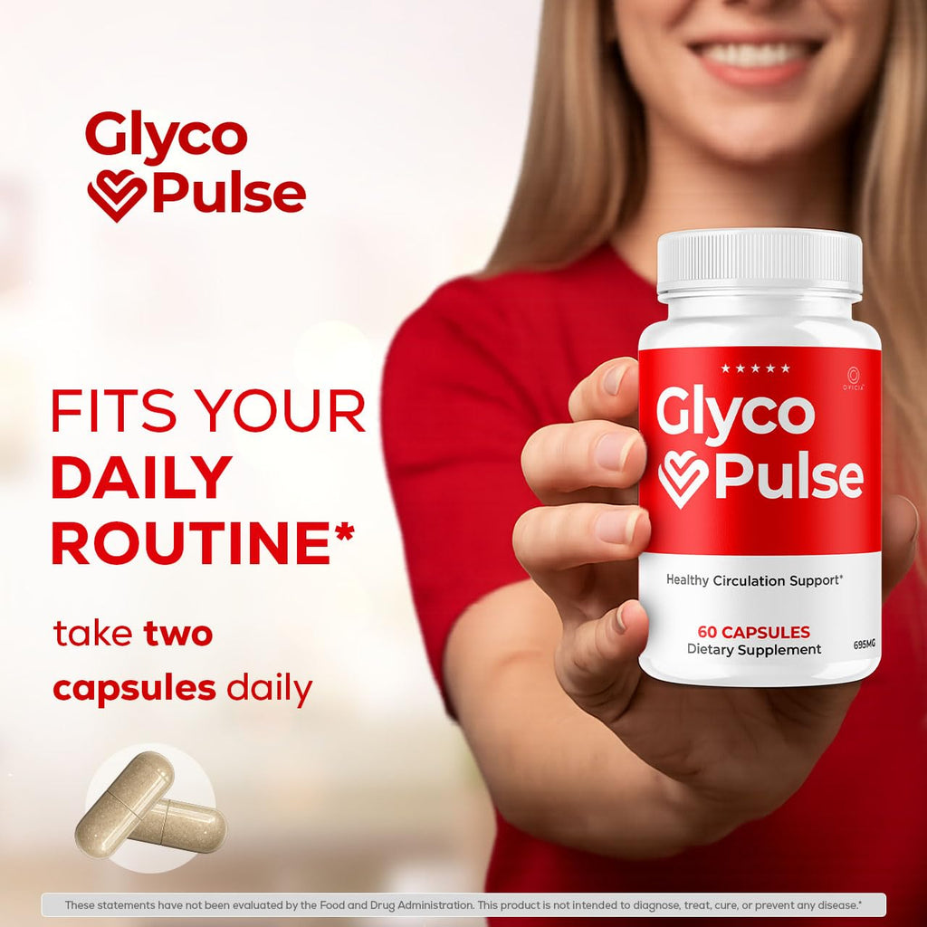 (2 Pack) Glyco Pulse Capsules - Official GlycoPulse Pills Advanced Premium Formula Support Maximum Strength, All Natural Ingredients Vitamins for Overall Health & Wellness, 120 Capsules for 2 Months