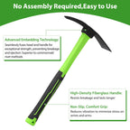 NAUKII 15inch Gardening Pick Durable and Comfortable Handle Garden Tool for Flower Work