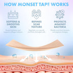 Silicone Scar Tape for Surgical Scars, Keloid, C-Section and More - Silicone Scar Sheets 130 x 1.5 inch - Effective Scar Treatment and Scar Removal for Face and Body - Silicone Tape for Scars