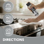 Weiman Stainless Steel Cleaner & Polish, 2 Pack Aerosol, Anti Fingerprint Spray Stainless Steel Cloth, Water Spots & Grease, No Streaks or Residue, Safe for Metal Polish, Chrome, Appliances & Sinks