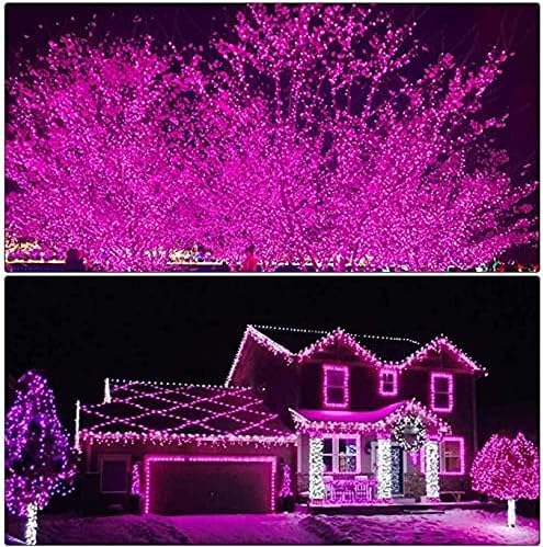 ILLUMINEW Pink Christmas String Lights, Valentine Day Room Decor, 300 LED