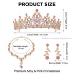 Kamirola Metal Tiaras and Crowns for Women,Tiaras Earrings Necklace sets