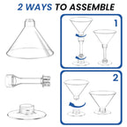 CALBODE 40 Pack Plastic Martini Glasses 5 Oz Disposable Cocktail Cups