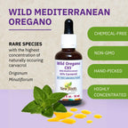 NEW ROOTS HERBAL | Wild Oregano Oil Drops - (547 Servings) | Oil of Oregano Extract with 93% Carvacrol (1 fl oz), Non-GMO
