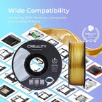 Creality Silk PLA Filament 1.75mm Gold, Shiny Metallic 3D Printer Filament 1Kg Spool, Dimensional Accuracy +/- 0.02mm, Compatible with Most FDM 3D Printers(Gold)