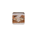 14K Gold Plated Marquise Cut Engagement Ring for Women, Wedding Promise Cubic Zirconia CZ Band Simulated Diamond Rings for Women's Size 7#