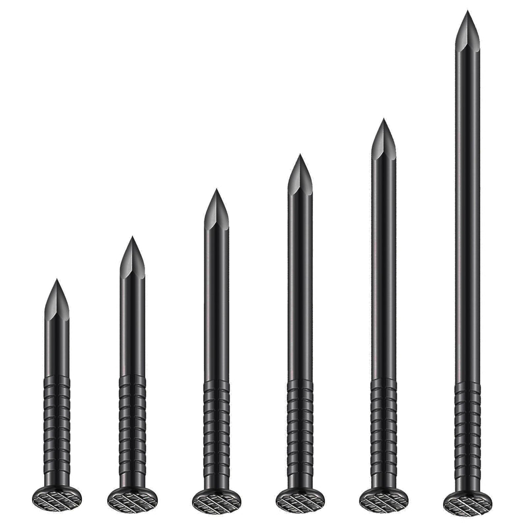 Wensilon Black High Strength Nails Kit, Hanging Nails Kit, Wall Nails Kit, Wood Nails Kit, Long Nails Kit