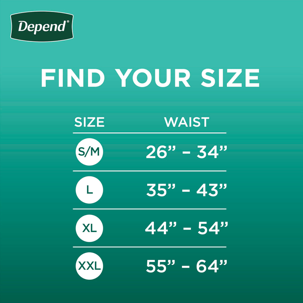 Depend Fresh Protection Adult Diapers, Incontinence Underwear for Men, Disposable, Maximum, Extra-Large, Grey, 15 Count, Packaging May Vary