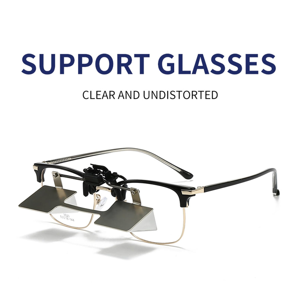 BywoBywo New Lazy Glasses 90 Degree for Lying Down Reading or Watching TV,Clip Glasses No Frame Arm Knitting Up Neck Relax, Prism Glasses for Looking Up Playing Mobile