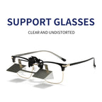 BywoBywo New Lazy Glasses 90 Degree for Lying Down Reading or Watching TV,Clip Glasses No Frame Arm Knitting Up Neck Relax, Prism Glasses for Looking Up Playing Mobile