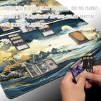 MTG Playmat Size 24x14in Free Storage Bags Non-Slip Backing, Ideal for Card Game Enthusiasts TCG Playmat (Autumn Dream-No Deck)