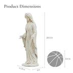 LuxenHome Virgin Mary Statue Outdoor, 29.5'' Large Outdoor Garden Statues