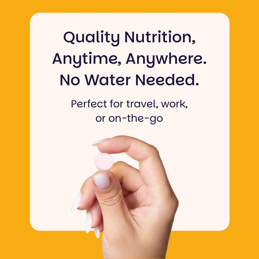 EZ Melts Vitamin C - Daily Vitamin for Antioxidant & Immune Support - No Artificial Flavors - Non-GMO & Sugar-Free - Orange Citrus - 60 Dissolvable Tablets (30 Servings)