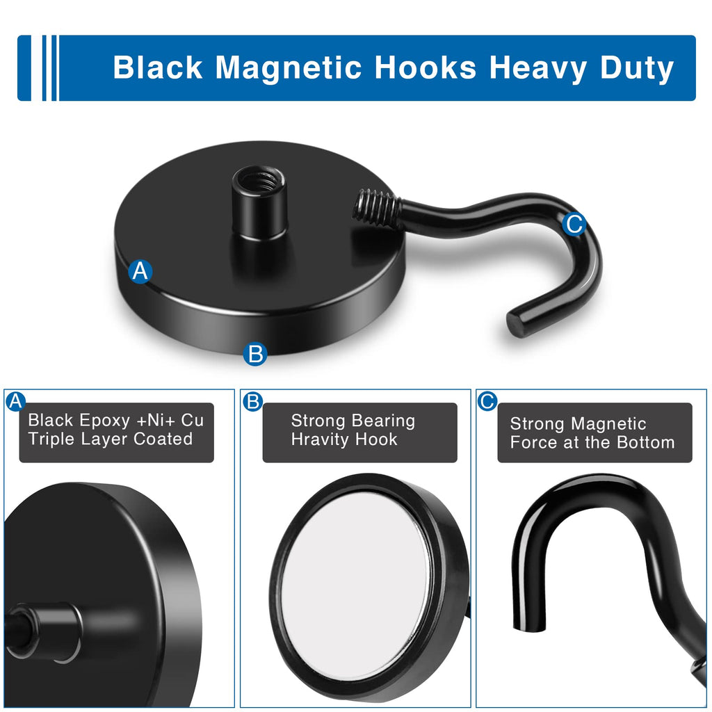 LOVIMAG Magnetic Hooks for Cruise Cabins 130LBS Heavy Duty Magnet Hook 4 P
