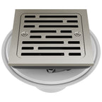 Delta Faucet 4 Inch Tile-In Square Shower Floor Drain Brushed Nickel, Shower Drain Kit, Square Shower Drain, Chrome Shower Drain, Shower Floor Drain, Stainless DT062412-SS