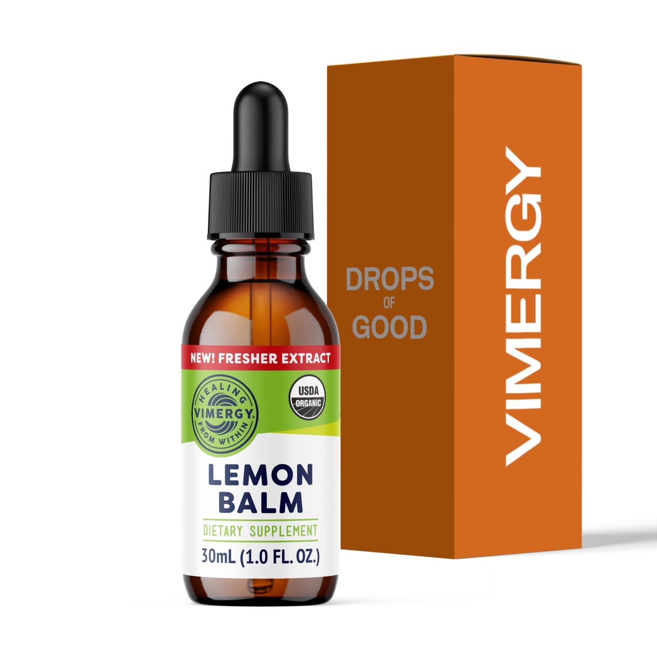 Vimergy USDA Organic Lemon Balm Tincture Herbal Supplement – Can be Used in Tea - Non-GMO, Alcohol-Free – 30 mL (1 mL/Serving)