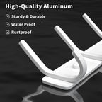 GWAAZXGZ Coat Rack Wall Mount Hooks - 15 Inch Matte White Metal 6-Hook Organizer Wall Mounted, Modern Kids Room, Entryway & Bathroom Hanger for Beach Towels, Coats, Purses, Bags (2 Pack)