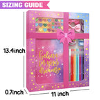 renee atmos DIY Journal Kit for Girls - Arts & Crafts Gifts for Girls 8 9 10 11 12 13 14 Years Old, Scrapbook Diary Supplies Set, Tween Teen Girl Trendy Stuff - Gifts for Girls 8-12 Deals